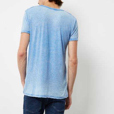 Dark blue burnout T-shirt